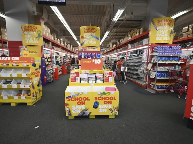 School supplies at Staples