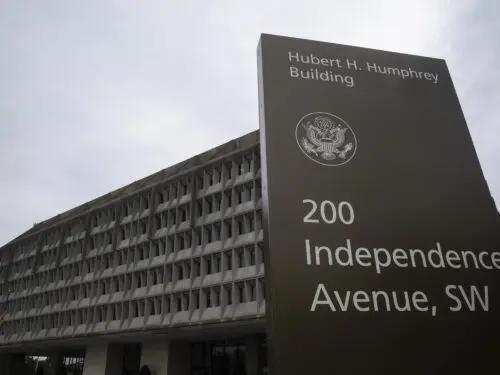 Department of Health and Human Services headquarters is seen in Washington, D.C., Aug. 6, 2025.