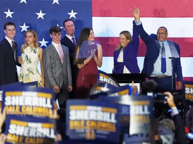 Mikie Sherrill, Dale Caldwell on Election Night 2025